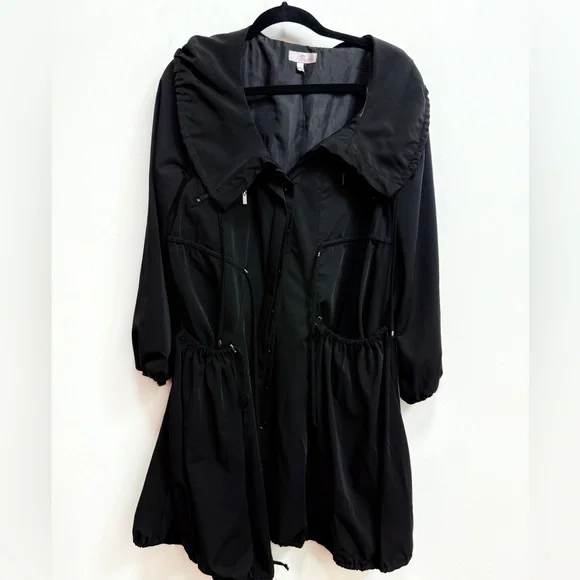 Allure trench coat with belt, EUC, size 10, comes with belt, black. - Picture 2 of 2